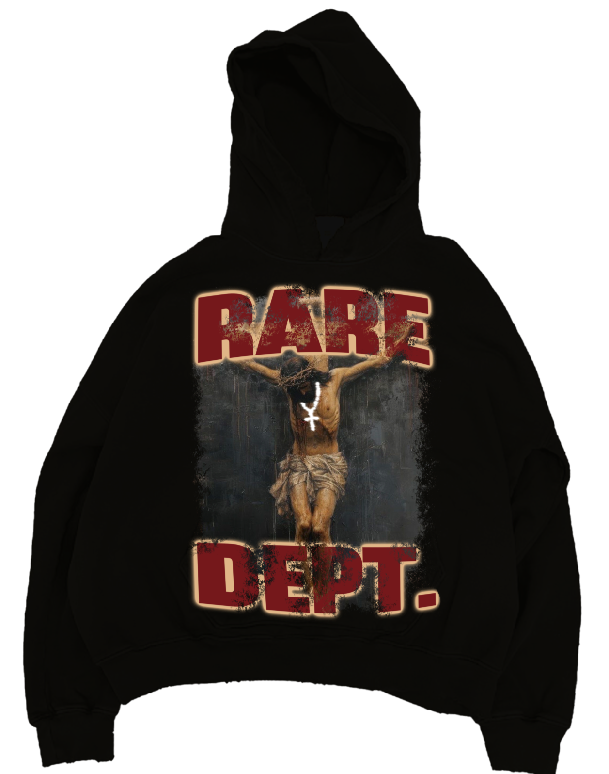Rare Dept. “Jesus Cross” Hoodie (Black)