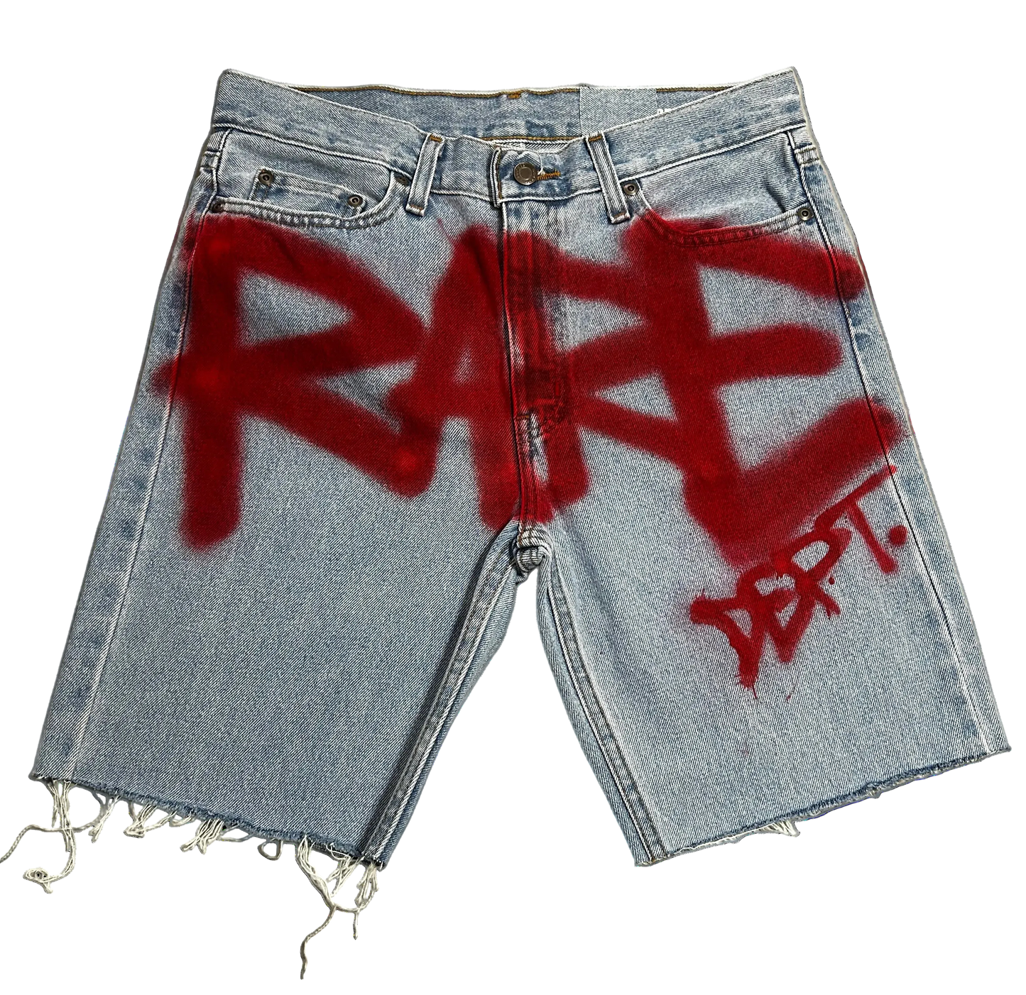 Rare Dept. “GRAFFITI FLOW” Jorts (Red)