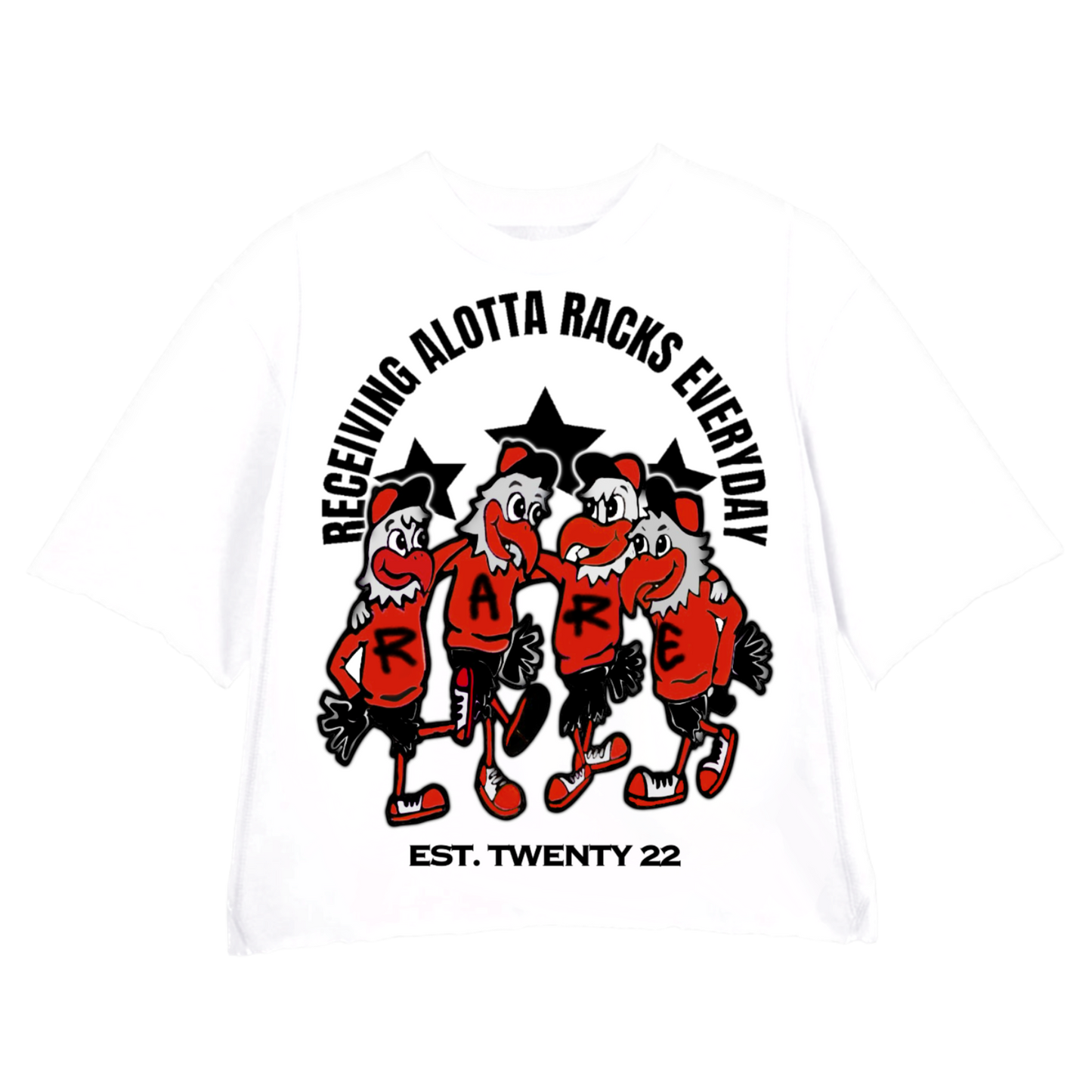 “Rare Mascot” Crewneck Shirt (White)