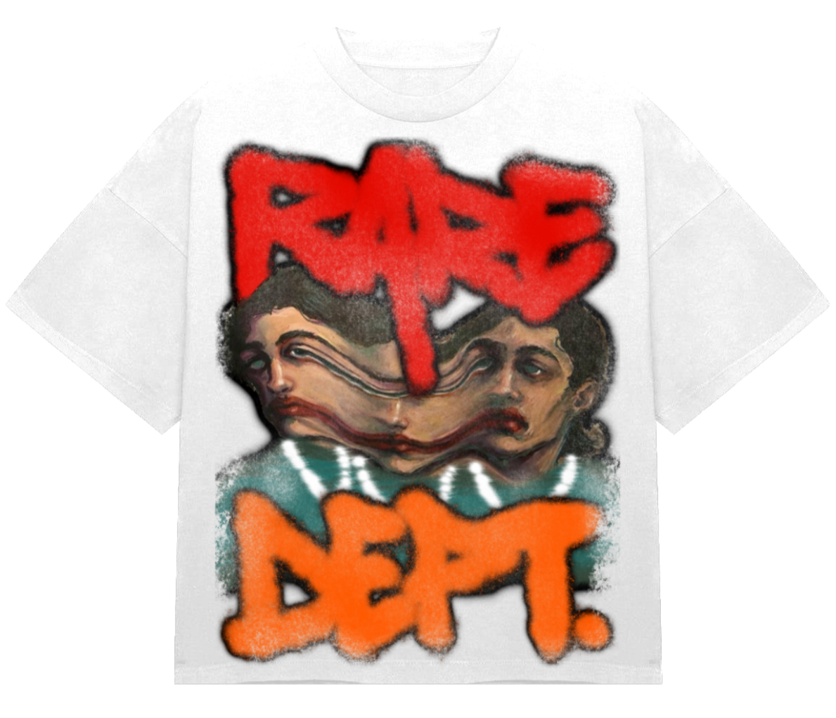 “Smeared ” Tee (White)