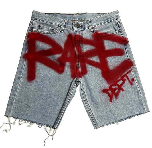 Rare Dept. “GRAFFITI FLOW” Jorts (Red)