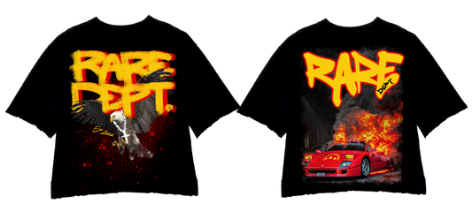 “Rarri” Crewneck Shirts (Black)[Optional]