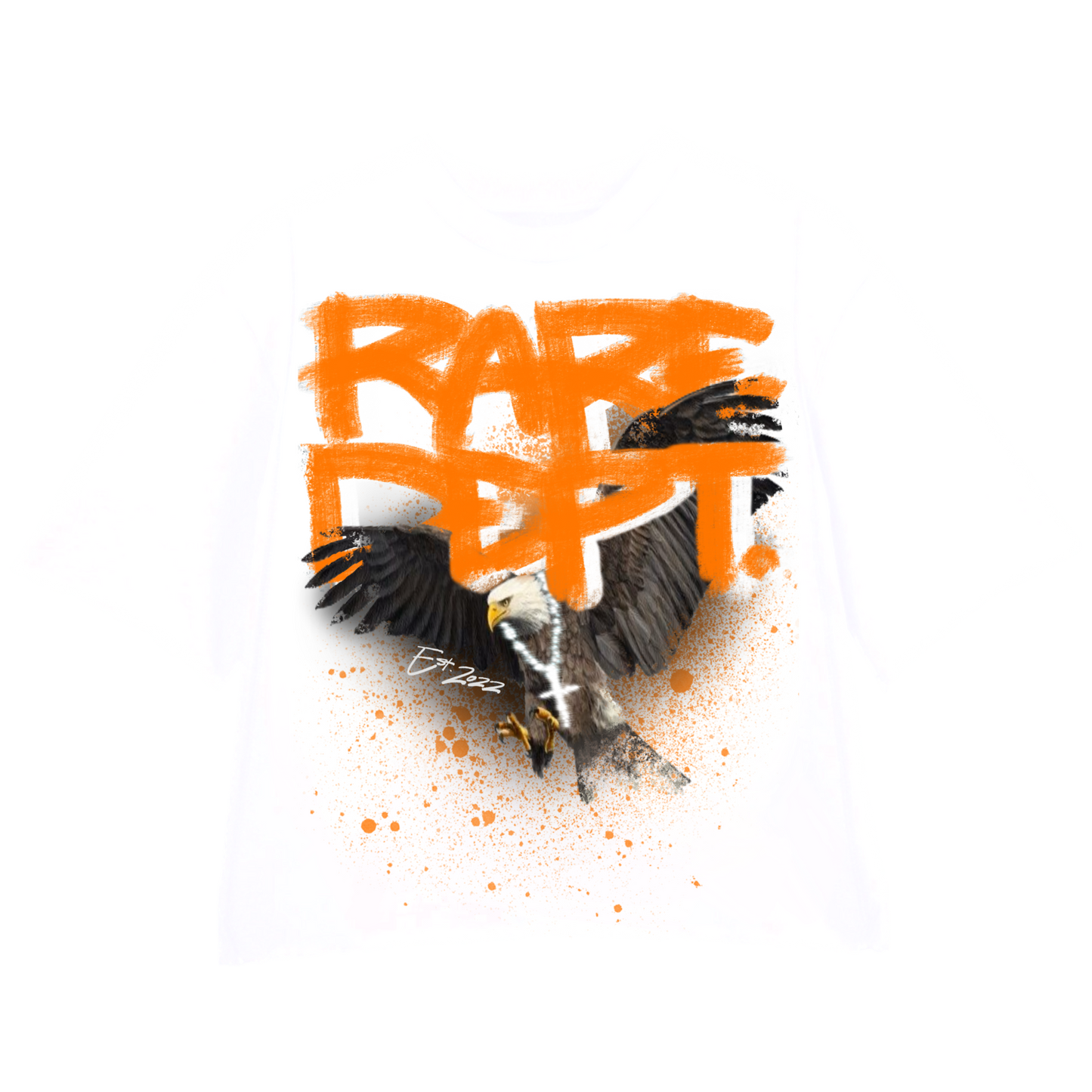 “Orange Eagle Vol. 2 ” Crewneck Shirt (White)