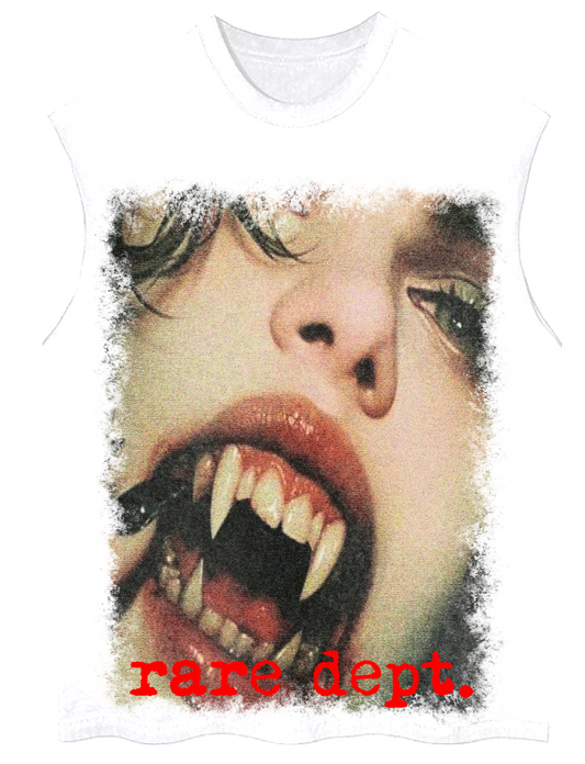 “Vamp” Sleeveless Tee (White)