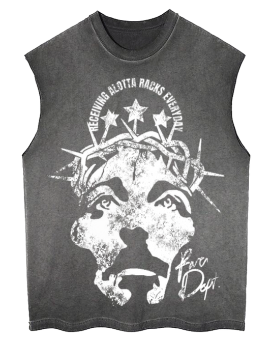 “Jesus Flow ” Sleeveless Tee (Grey)