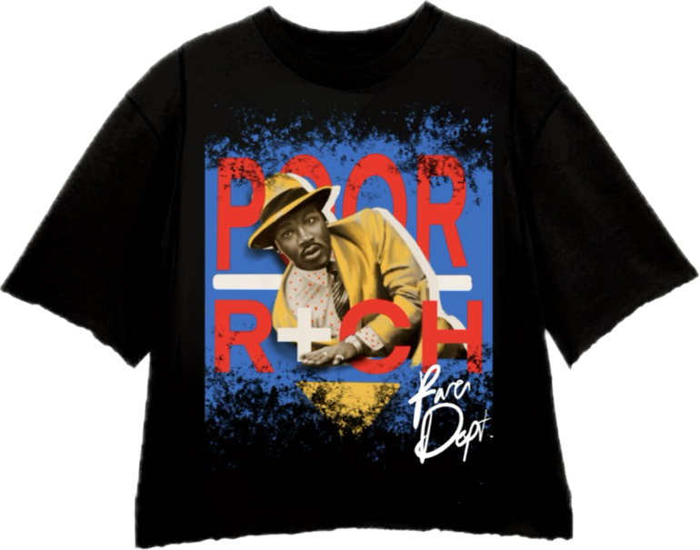“Poor Rich ” Crewneck Shirt (Black)