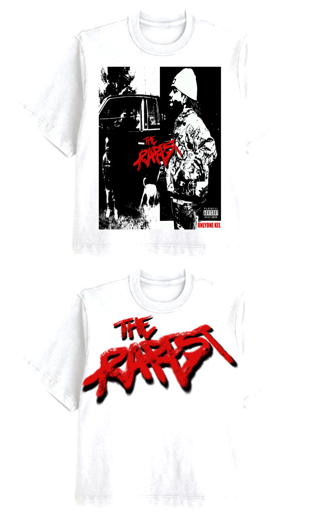 “The Rarest Merch” Tees (White) [Optional]