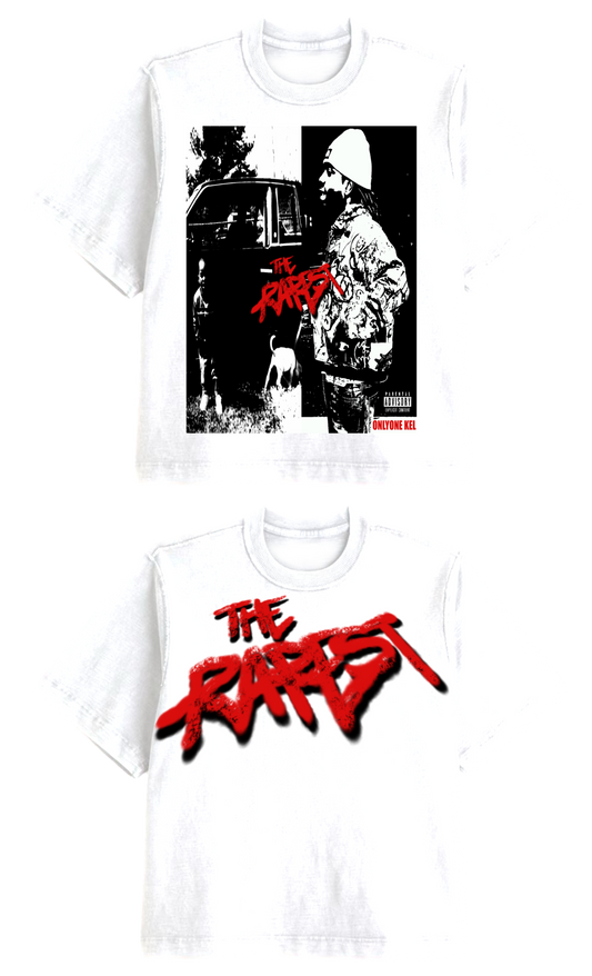 “The Rarest Merch” Tees (White) [Optional]