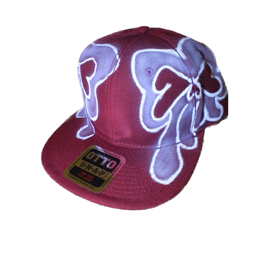 Rare Dept. SqiudSkull SnapBack ( Maroon)