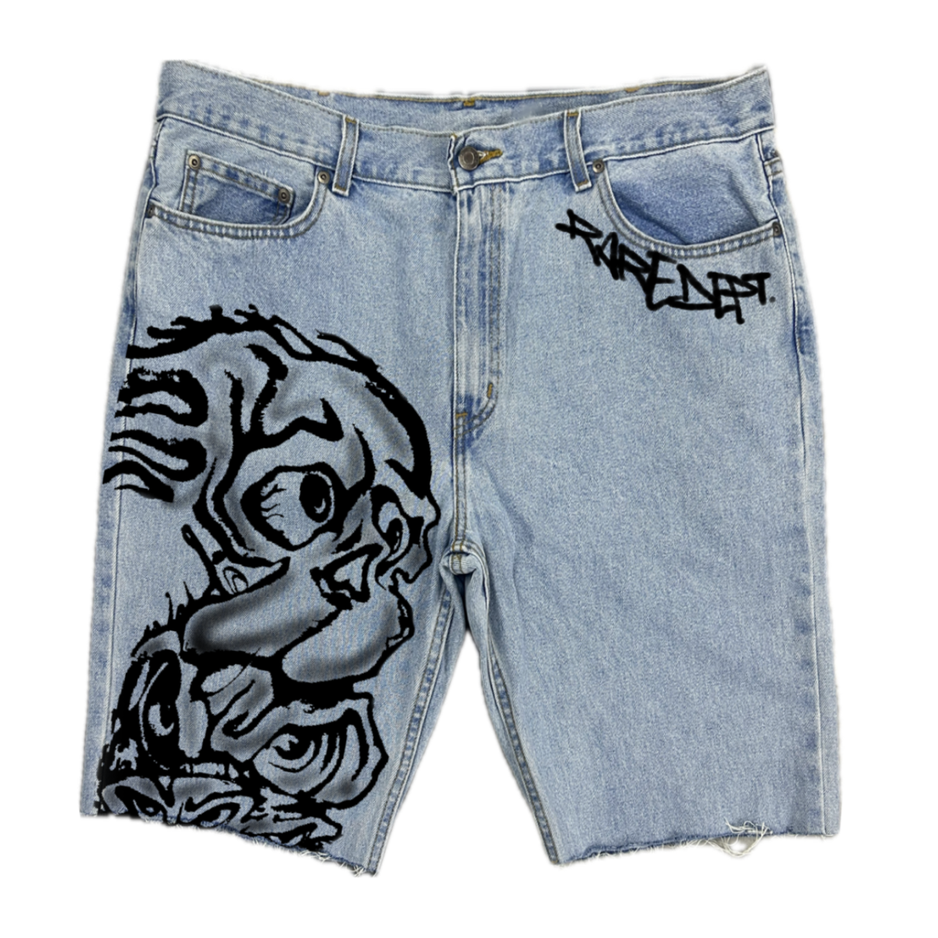 Rare Dept. SkullEye Graffiti Jorts