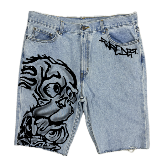 Rare Dept. SkullEye Graffiti Jorts