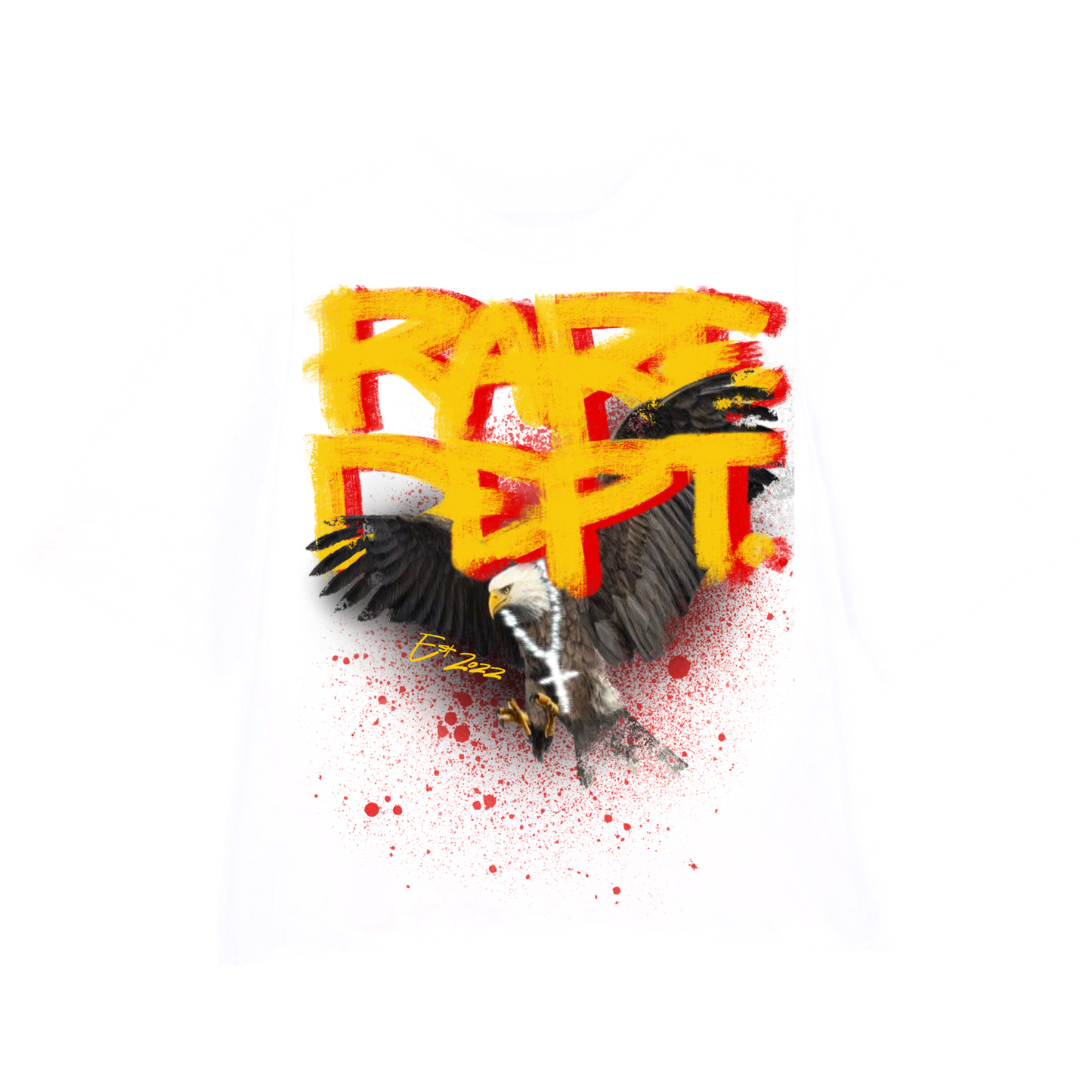 “Yellow Eagle Vol. 2 ” Crewneck Shirt (White)