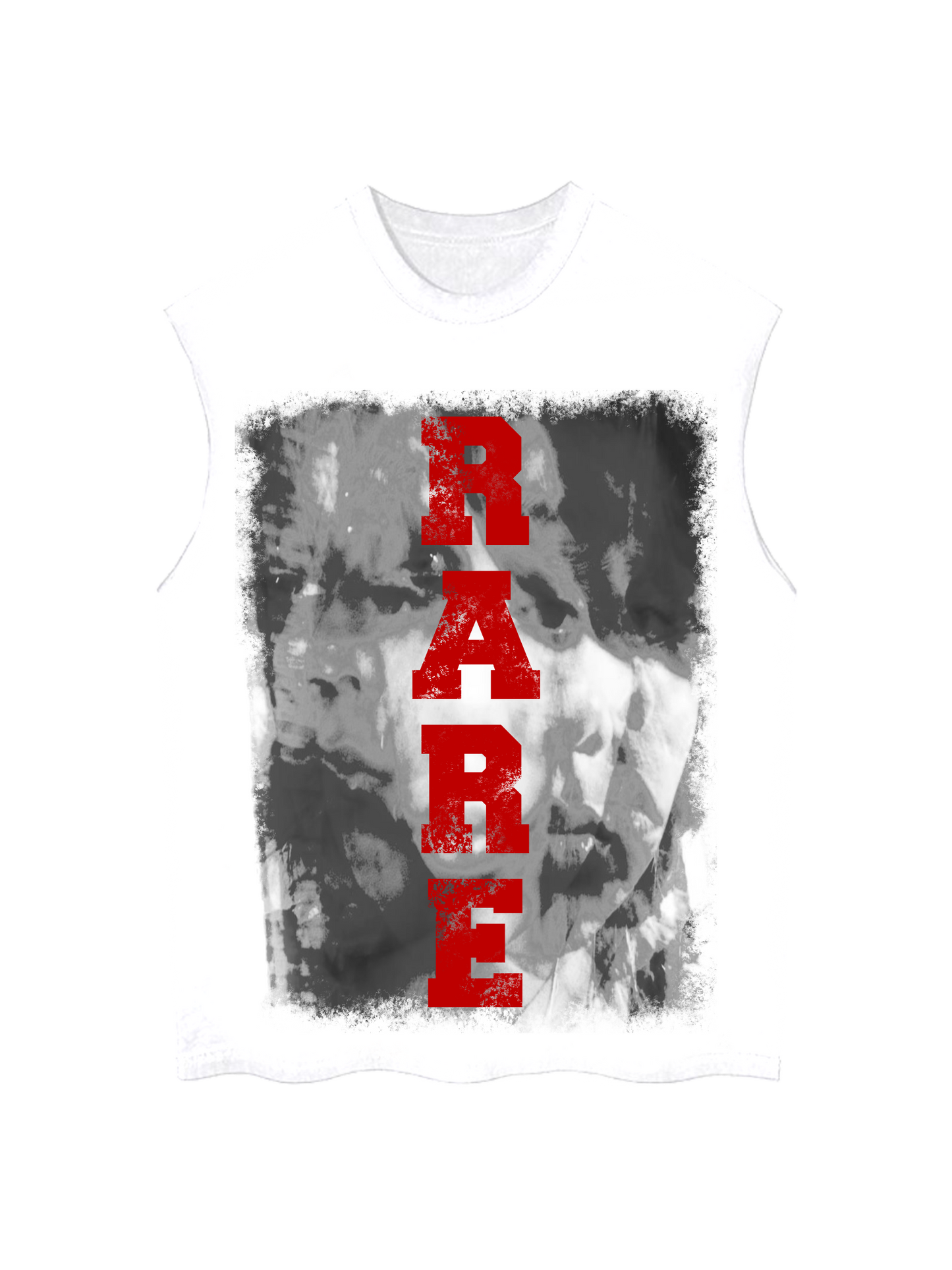 “Overly Vintage” Sleeveless Tee (White)