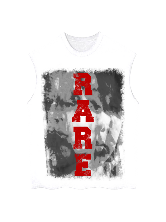 “Overly Vintage” Sleeveless Tee (White)