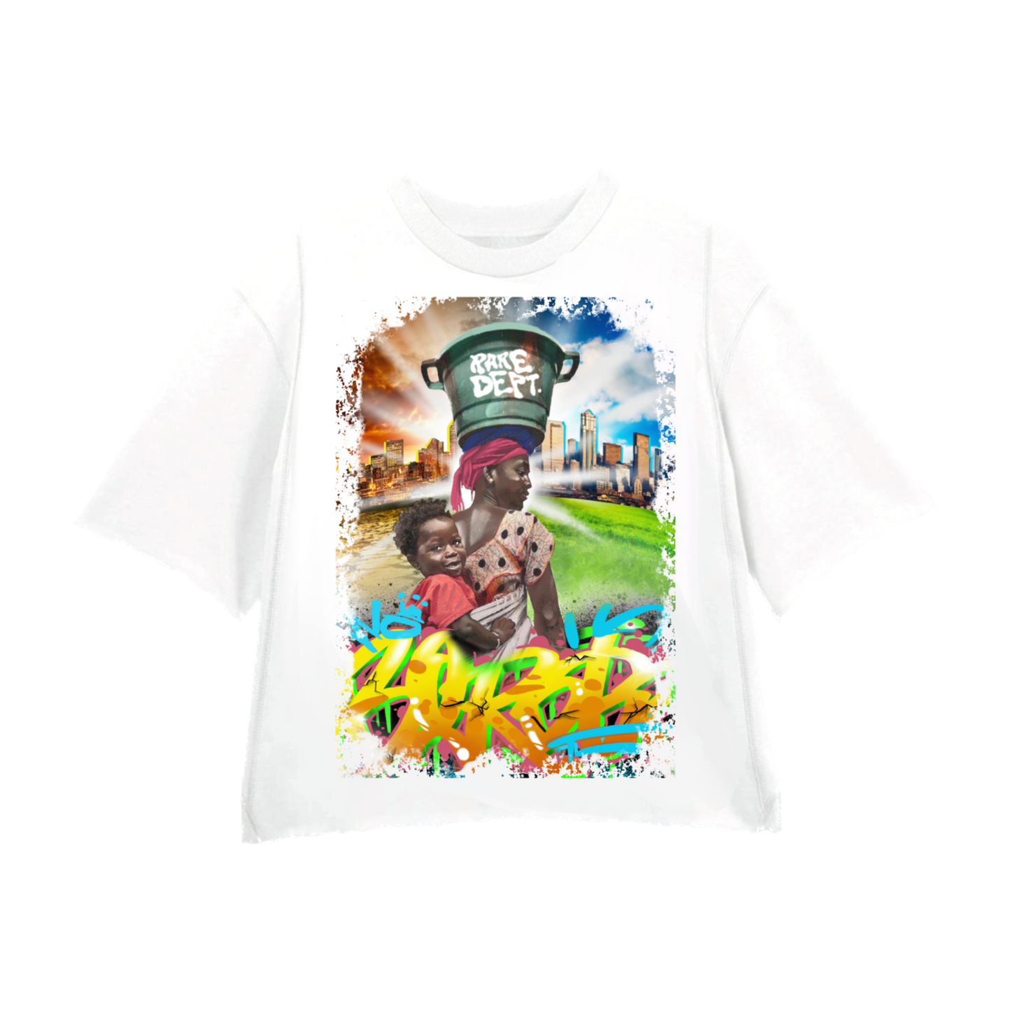 “No Border” Crewneck Shirt (White)